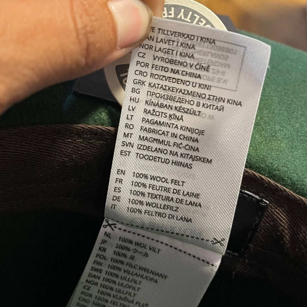 Brixton Reno Fedora Hat Adjustable Unisex Moss Brown Large 100% Australian Wool