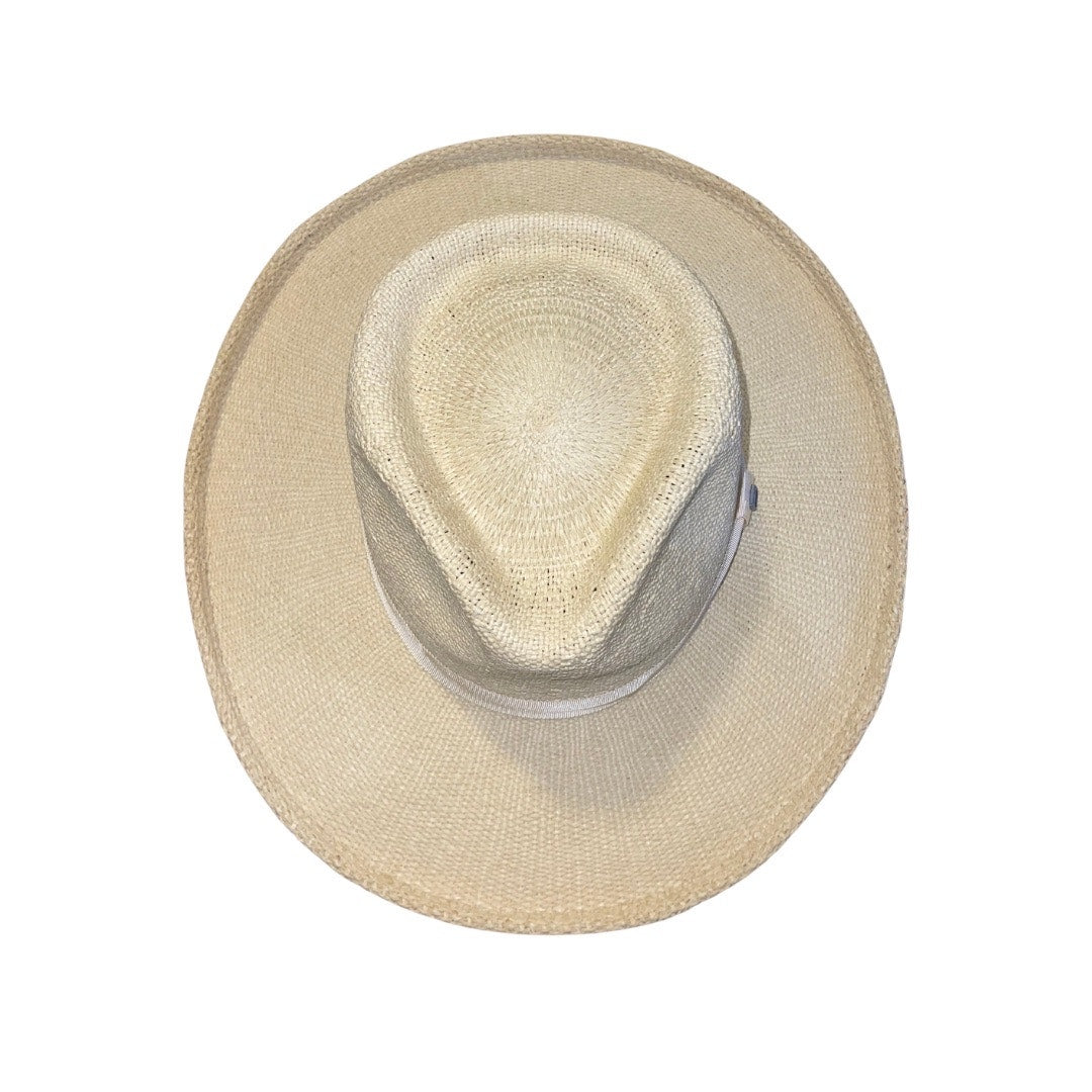 Brixton Victoria Straw Fedora Hat Natural Oat Milk Adjustable Size Large NWT