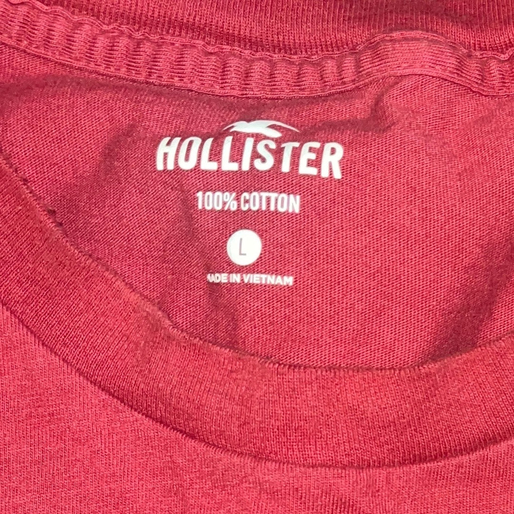 Hollister Logo Mens Classic Fit T-Shirt Large Crewneck Streetwear Casual Y2K