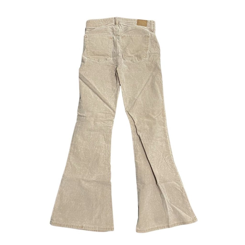 American Eagle Stretch Corduroy Super High Waisted Flare Pants SZ4 Y2K 90s Retro