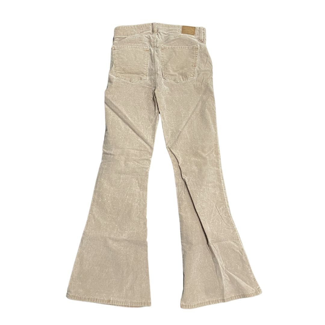 American Eagle Stretch Corduroy Super High Waisted Flare Pants SZ4 Y2K 90s Retro