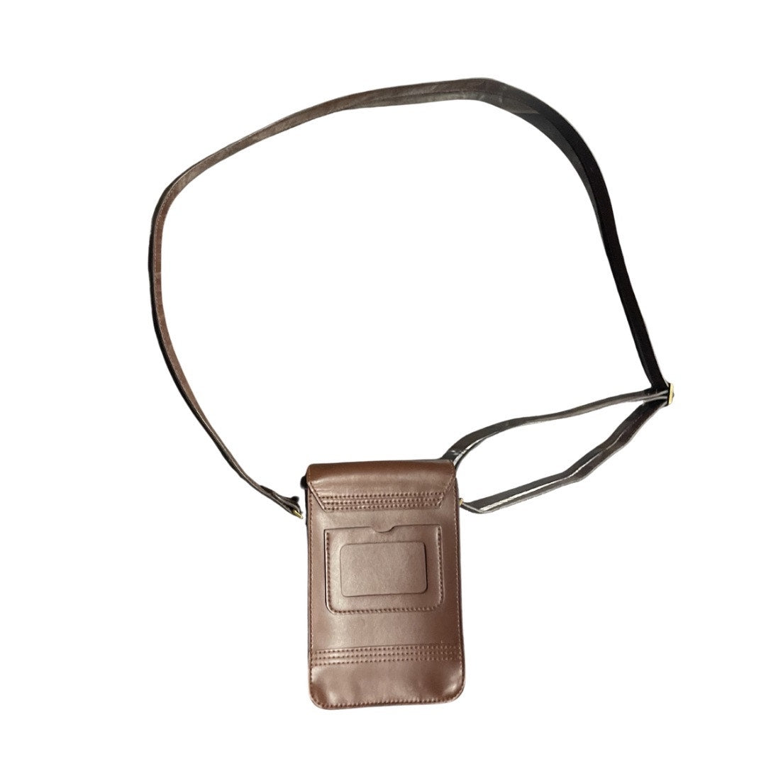Dr. Martens Airwair Norfolk Flap Vegan Reporter Brown Vertical Crossbody Bag