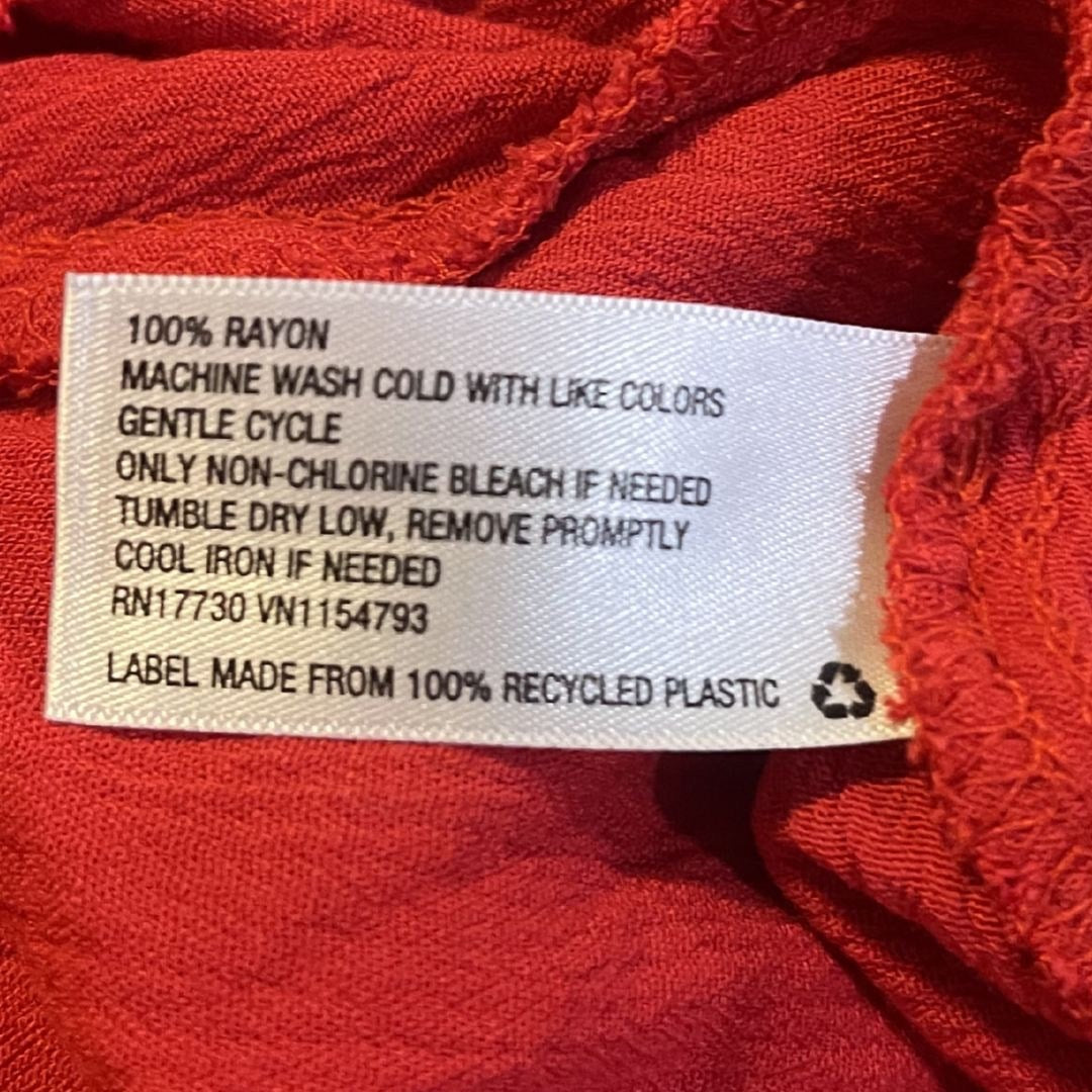 Mossimo Supply Co. Gauzy Red Tank Top Ruffles Size Small Flirty Y2K Girly