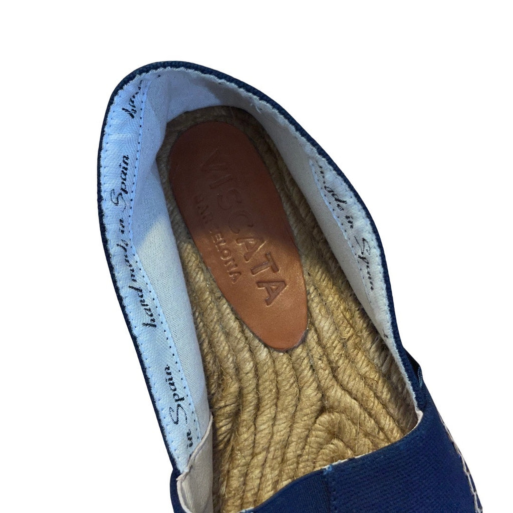 Viscata Barcelona LLafranc Canvas Espadrille Flats Size 8 Organic Cotton Vacation