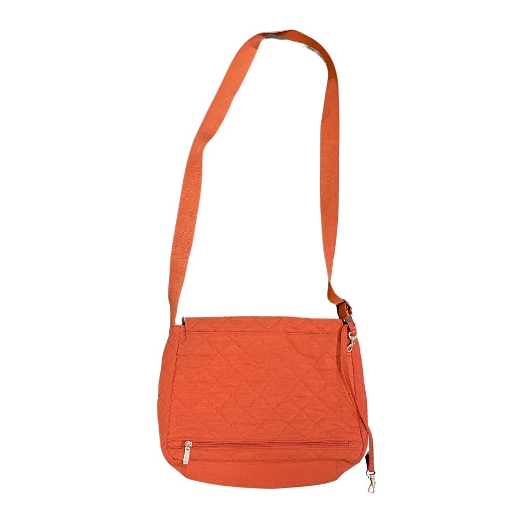 Baggallini Town Bag Nylon Messenger Crossbody Purse Multiple Zipper Minimalist
