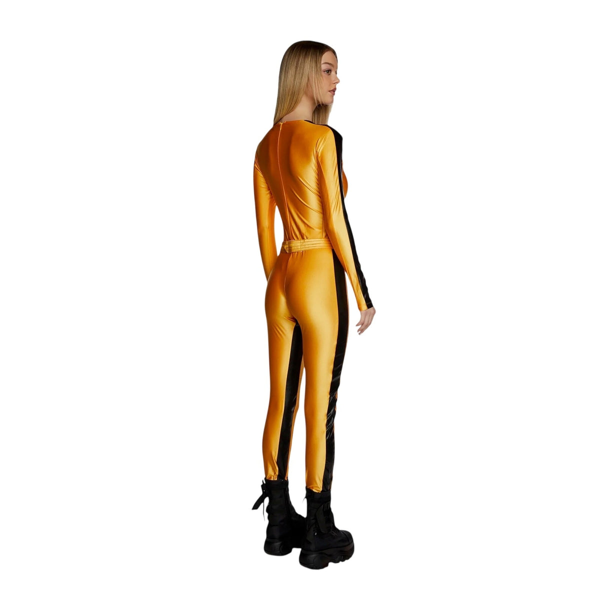 Dolls Kill Trick N Treatz Black Mamba Assassin Halloween Costume Jumpsuit  SZ L