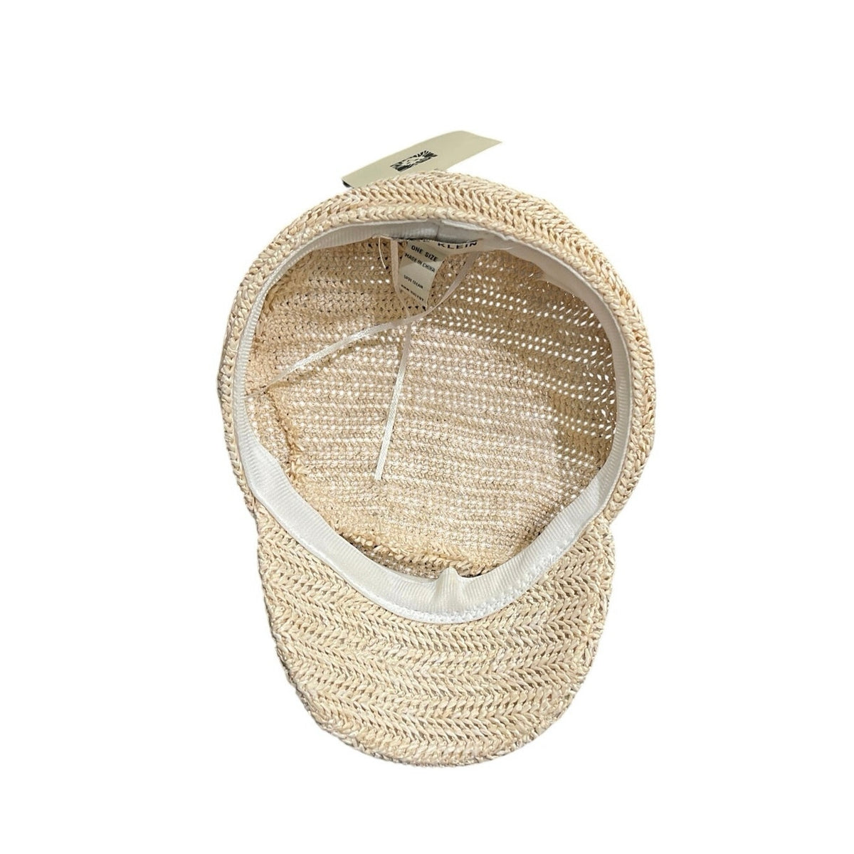 Anne Klein Straw Newsboy Baker Boy Cabby Cap Hat NWT Resortwear beach Boho Chic