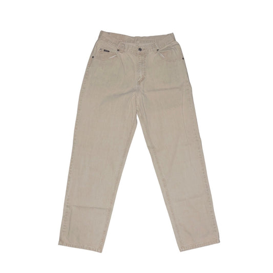 Vintage Women Lee Original Jeans  Denim Beige High Rise 100% Cotton Size 12 Y2K