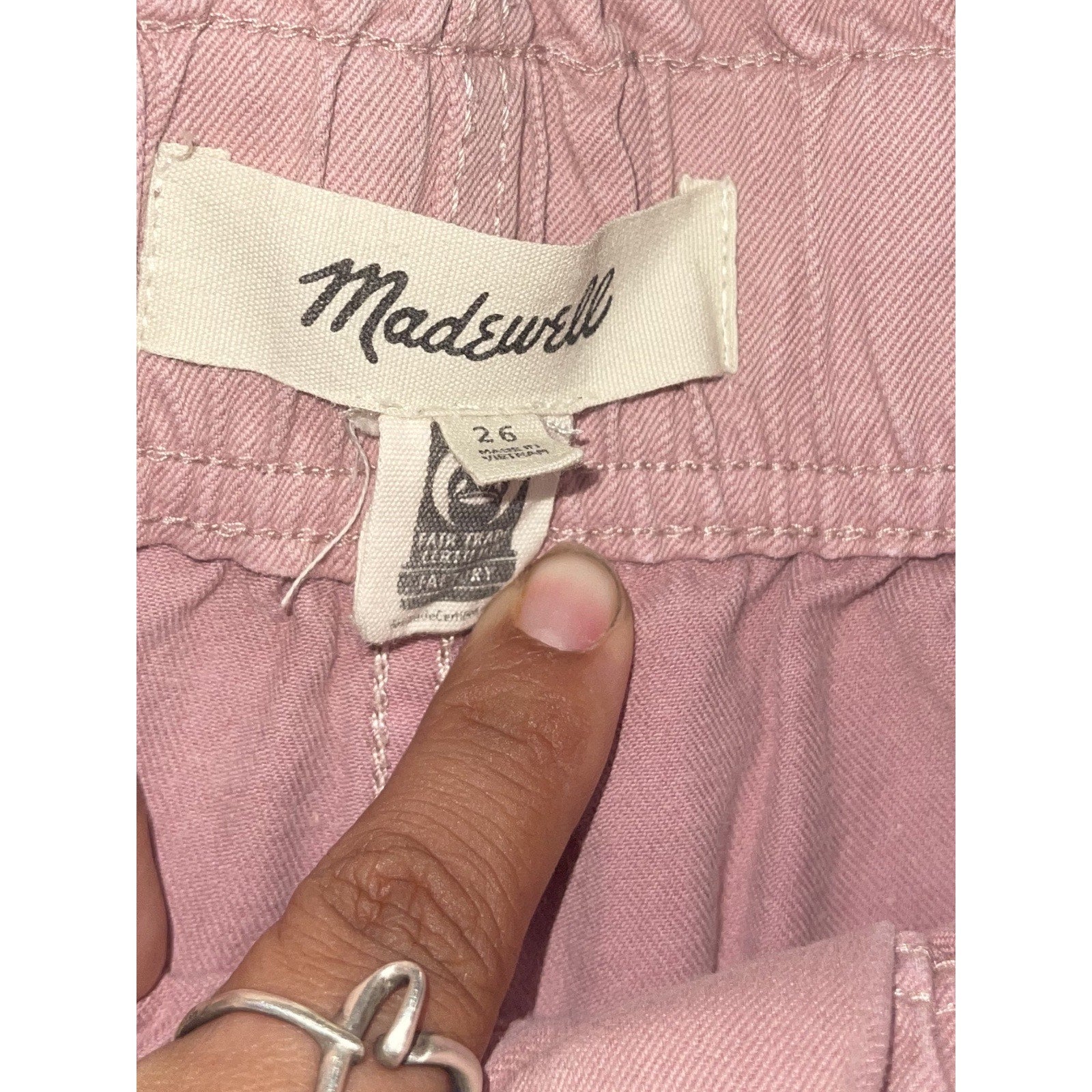 Madewell Denim Pull on Paperbag Utility Shorts Size 26 Workwear Gorpcore Y2K