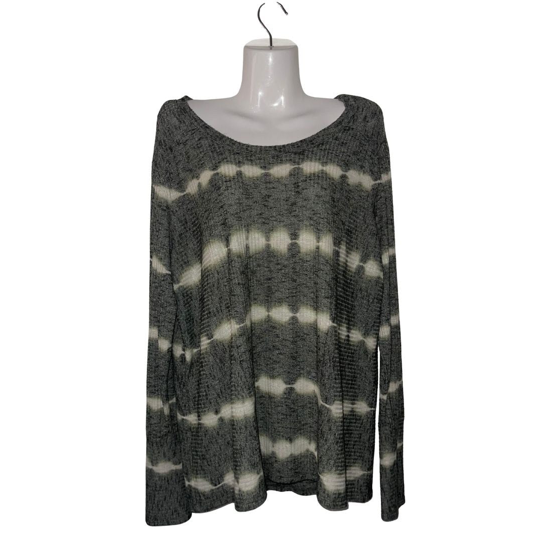 Know Rose Tie Dye Crewneck Sweater Top Green Size XXL Casual loungewear