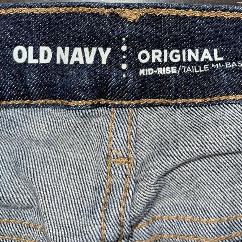 Old Navy Original Mid Rise Straight Leg Denim Jeans Pants SZ 8 Short Streetwear