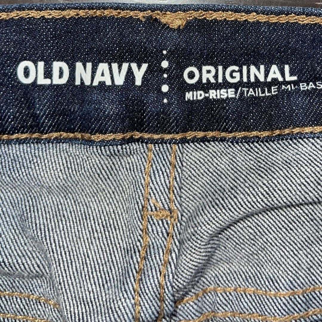 Old Navy Original Mid Rise Straight Leg Denim Jeans Pants SZ 8 Short Streetwear