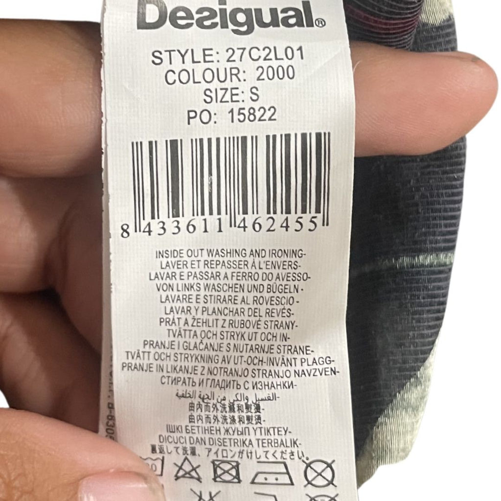 Desigual by Christian Lacroix Patchwork Long Sleeve Button up Blouse Boho Funky