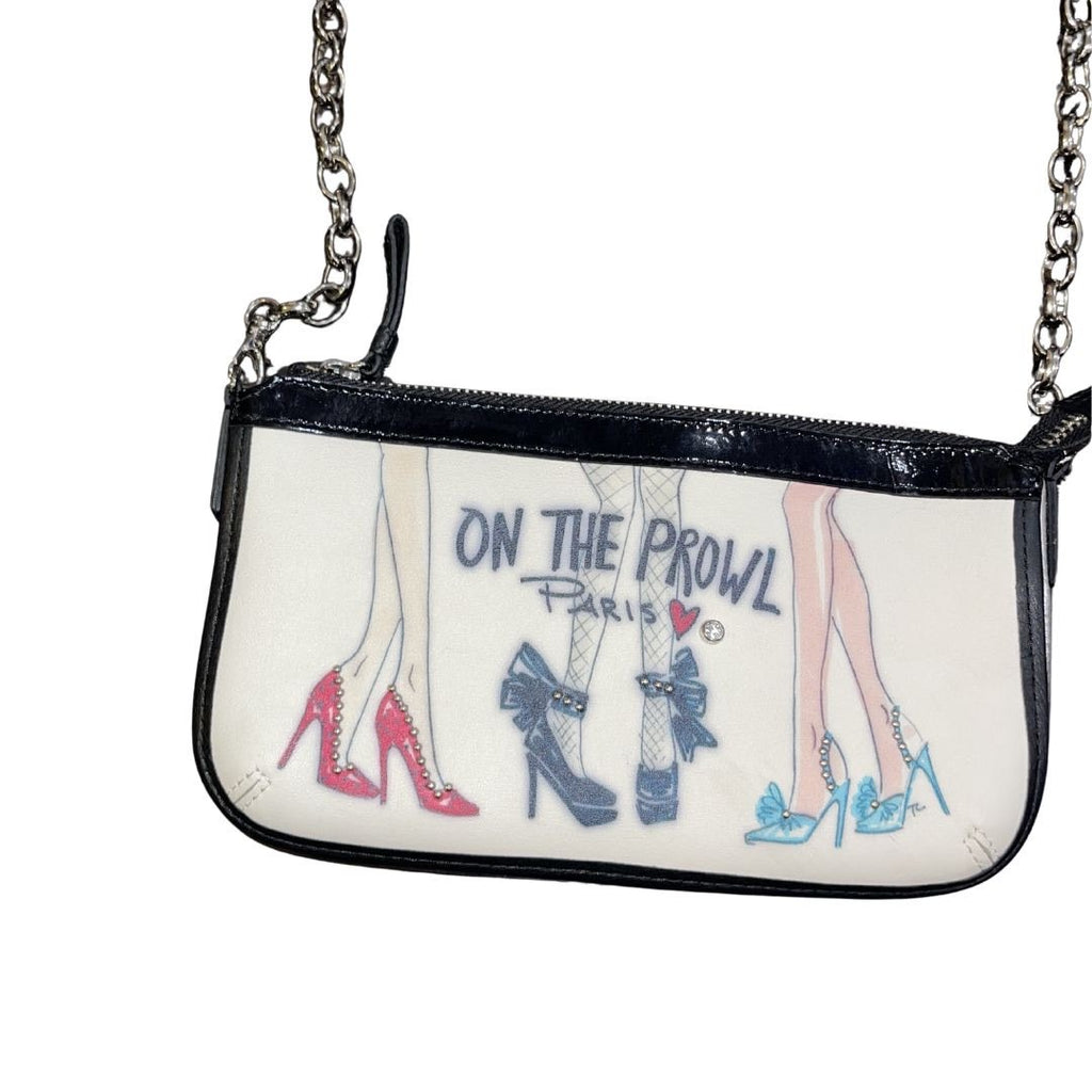 Brighton Tom Clancy "On the Prowl" Leather Crossbody Purse Patent Leather Strap
