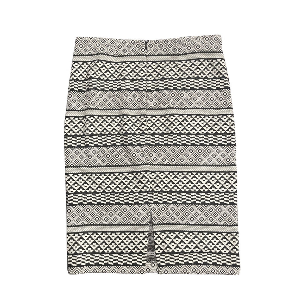 H& M Aztec Tribal Geometric Pull on Pencil Skirts Size Medium Career Chic NWT