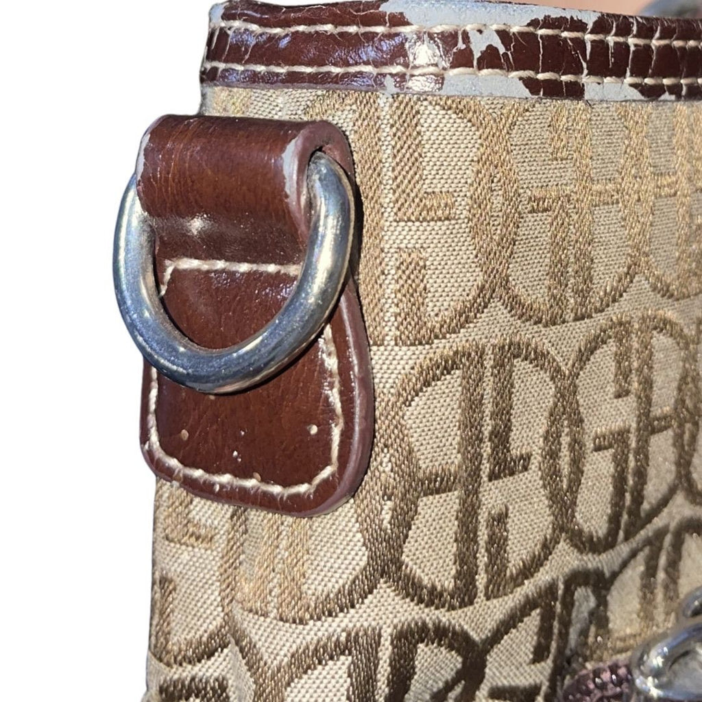 Giani Bernini Monogram Signature Shoulder Bag Y2K Retro Classy Tote