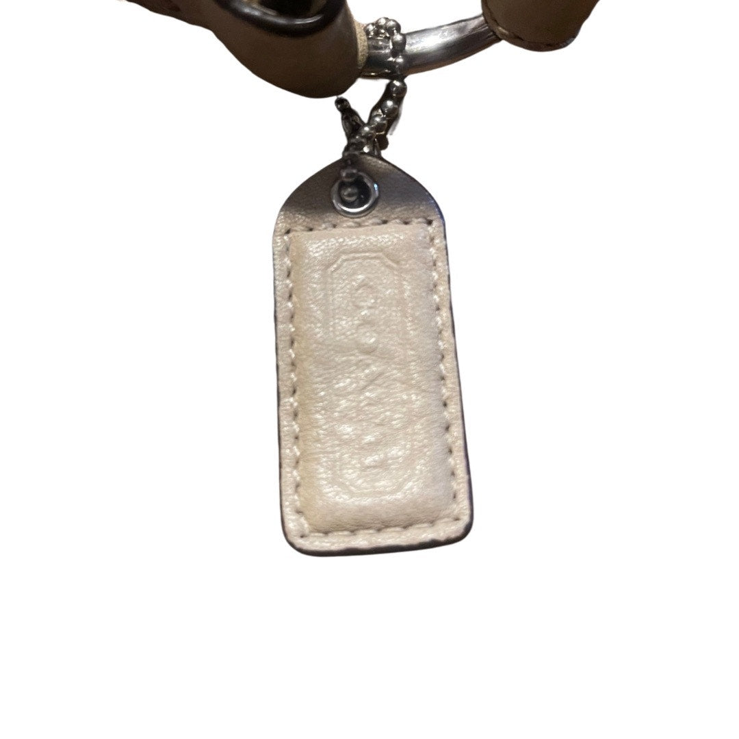 Coach Vintage Y2K Hobo Shoulder Handbag Moon Shaped Ivory Pebble Leather K0751