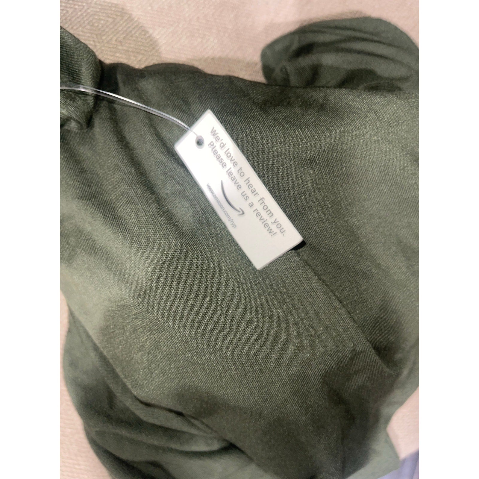 Daily Ritual Women's Green Jersey Knit Long Sleeve V-Neck Dress Size Medium NWT