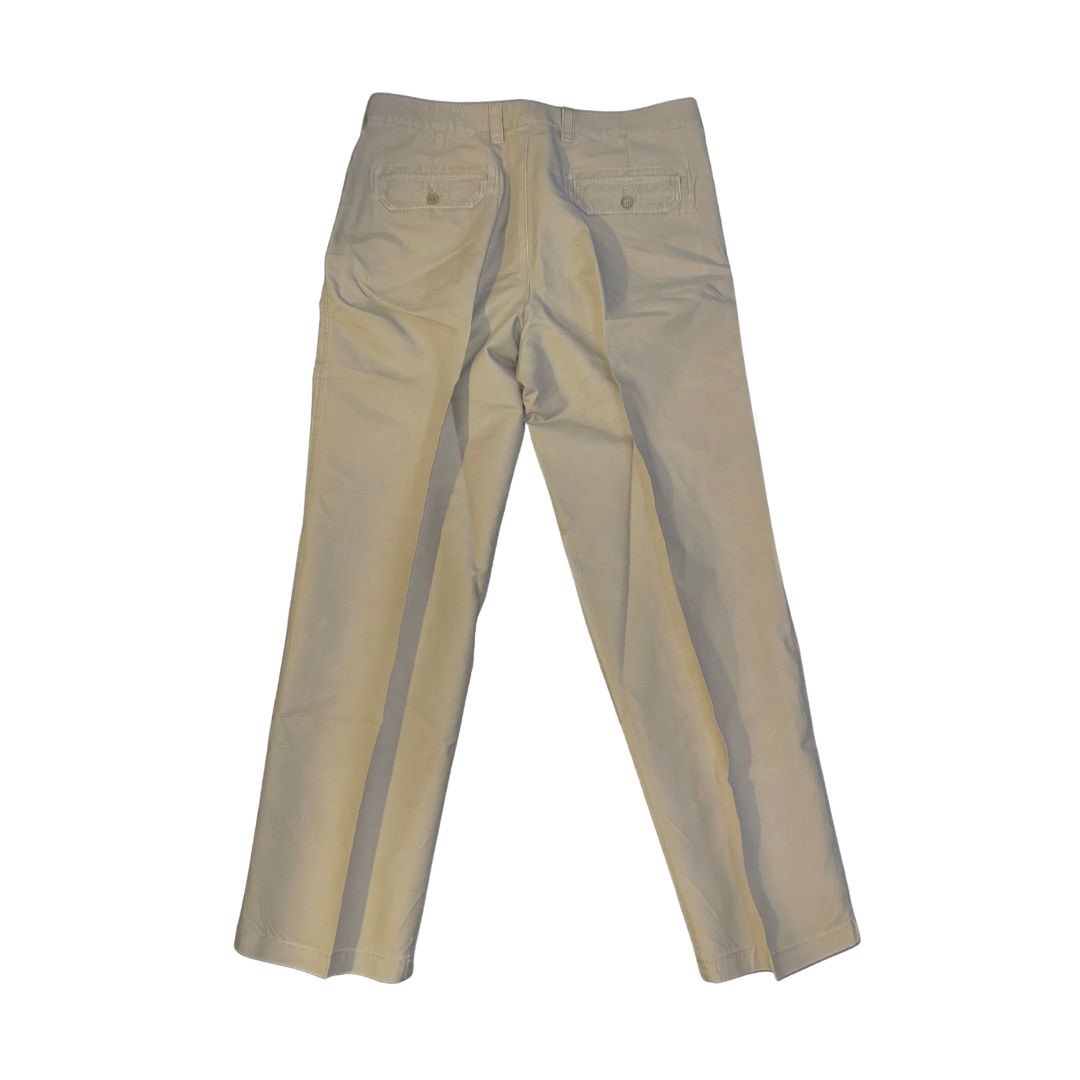 IZOD Men Chino Pants Khaki 100% Cotton Straight Leg Trouser Classic Career 38x32