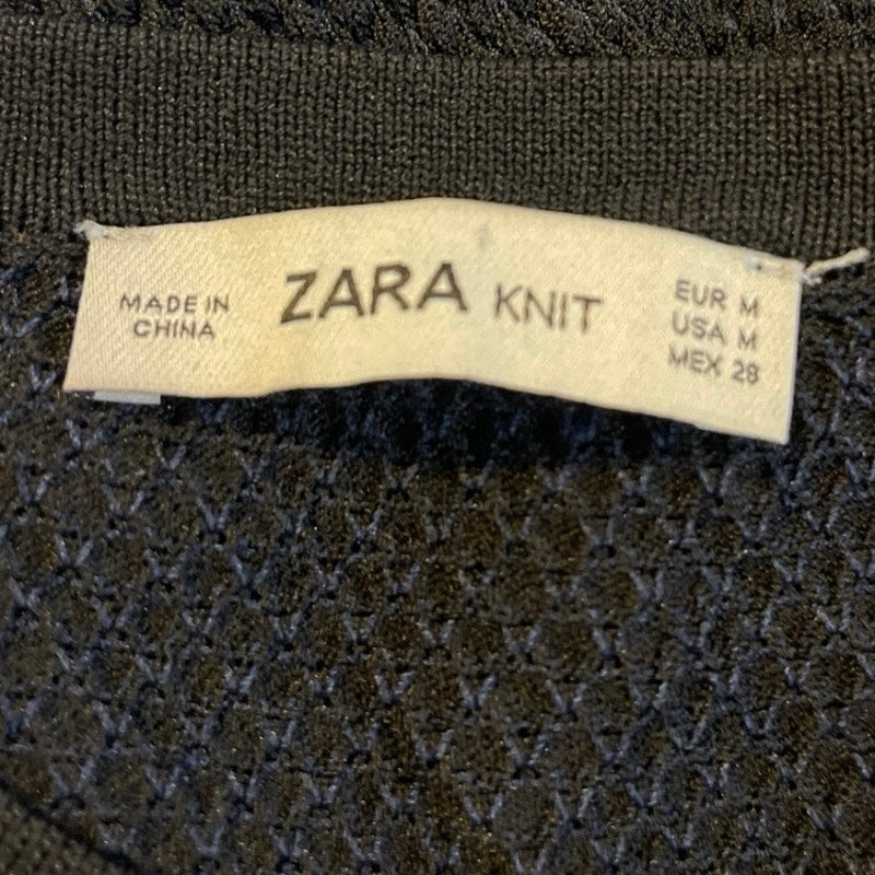 Zara Knit Button Cardigan Sweater SZ M Preppy School Girl Casual Staple Chic