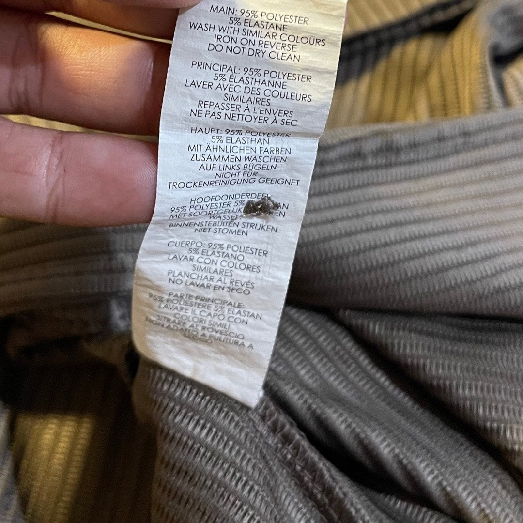 Boohoo Man Ribbed Button Down Short Sleeve Shirt Size Medium Retro