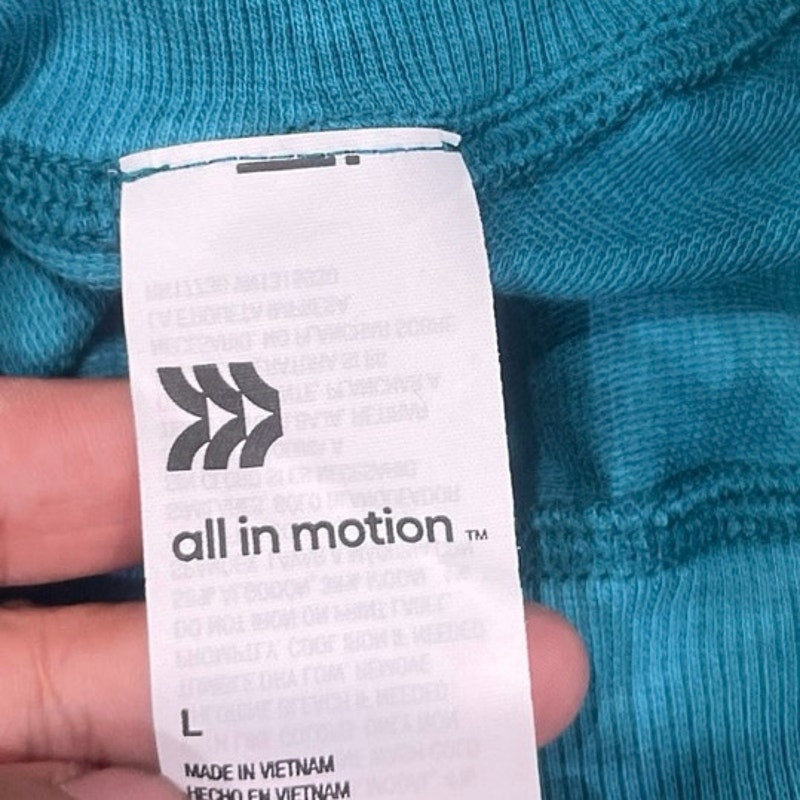 All in Motion Ultra Soft Blue Tie Dye Jogger Sweatpants L Loungewear Casual NWT