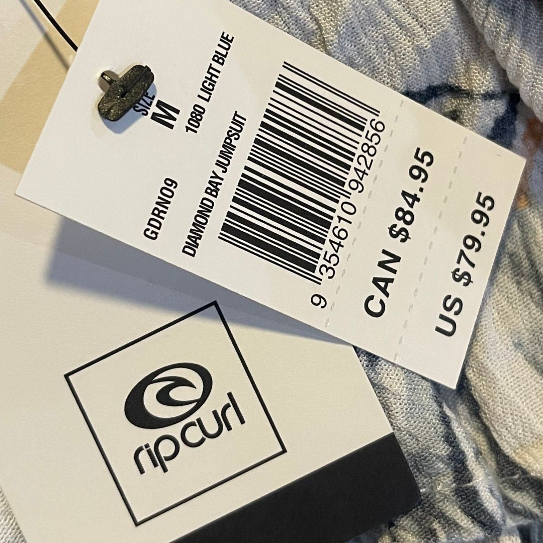 Rip Curl Diamond Bay Jumpsuit Floral SZ Medium NWT Smocked Boho Beachy One Piece