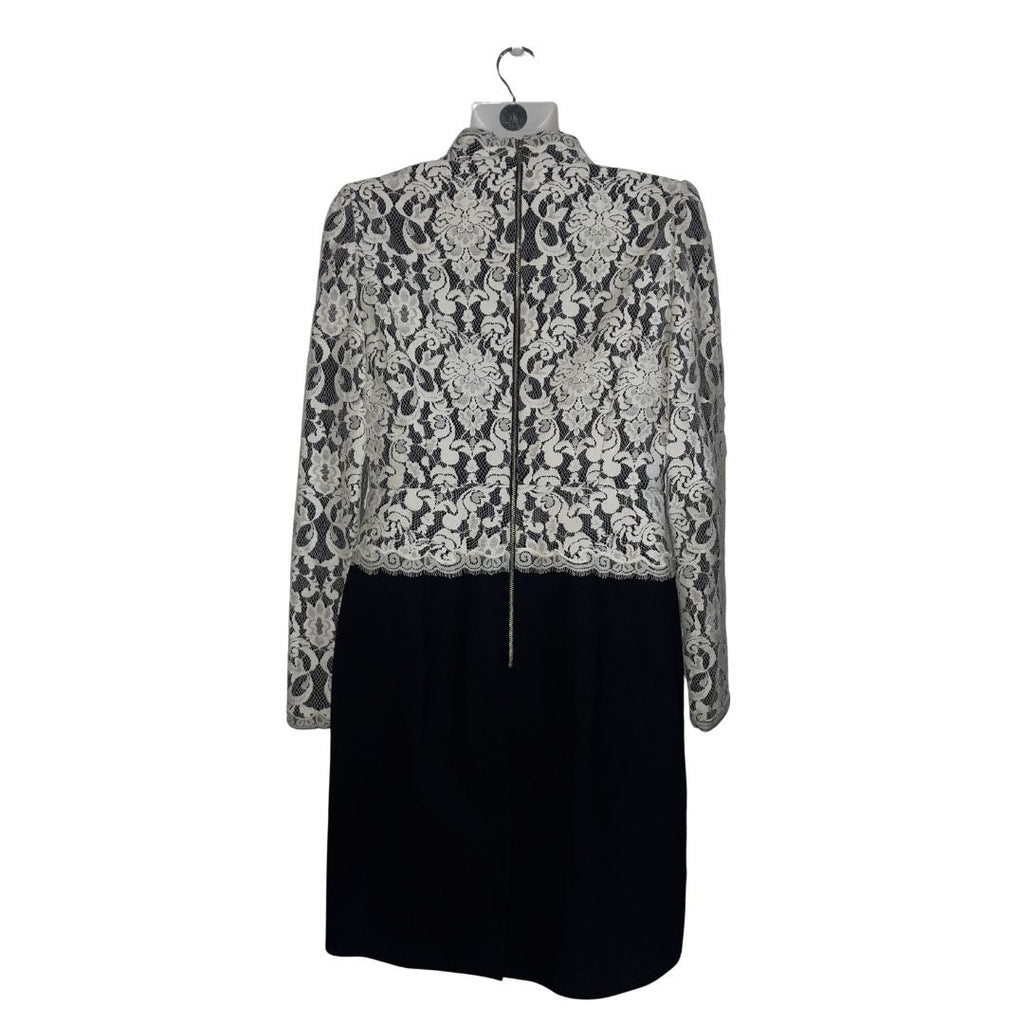 Mojo.S.Phine Lace Bodice High Collar Long Sleeve Dress SZ Medium Evening Wedding