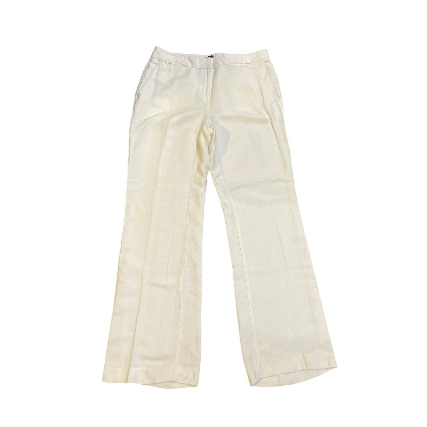 Loft Linen Straight Leg Linen Trouser Pants SZ 8 Casual Lightweight Career