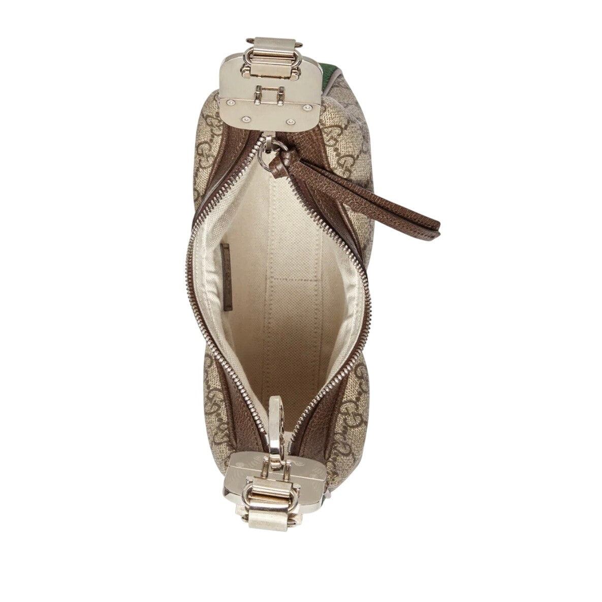 GUCCI ATTACHE SMALL SHOULDER BAG with Two straps Moon Crescent Luxury Canvas