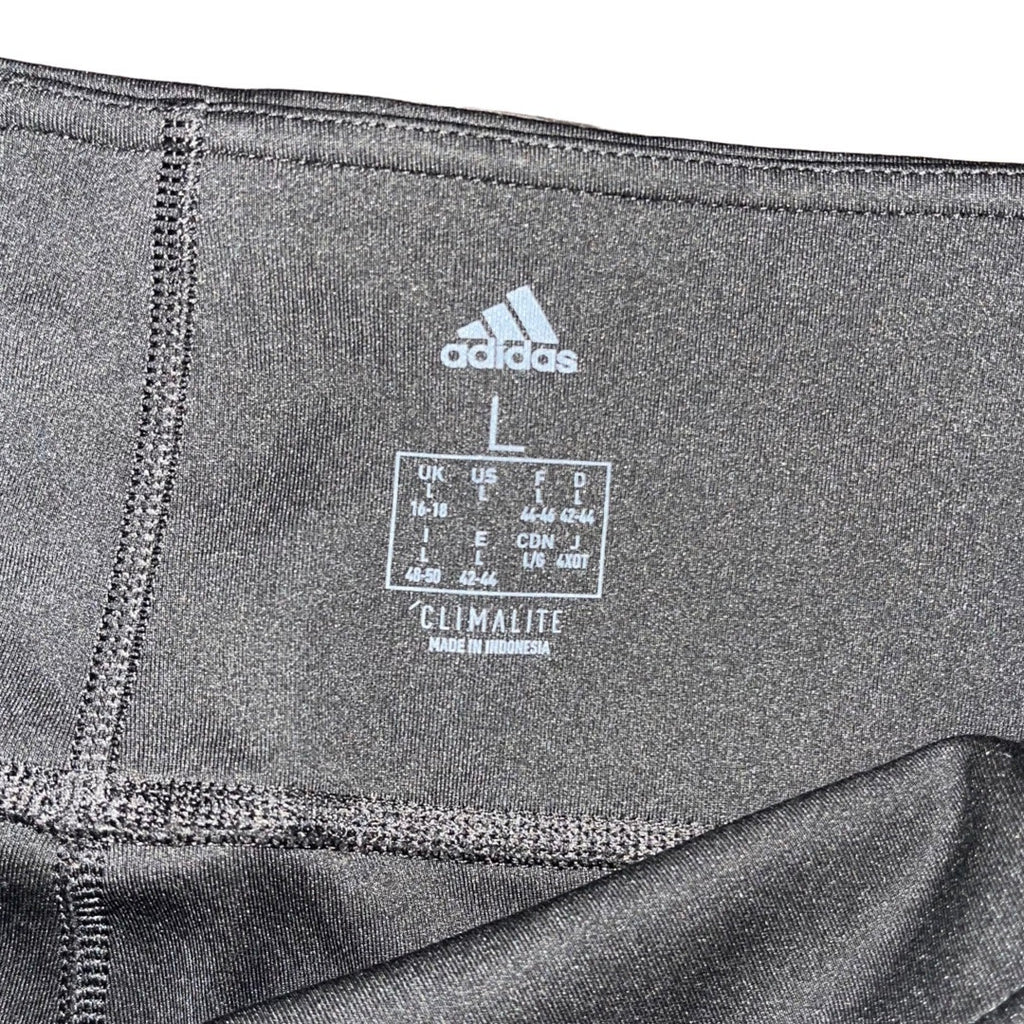 Adidas Women 3 stripe Leggings Running Yoga Athletic Pants Size Large Climalite