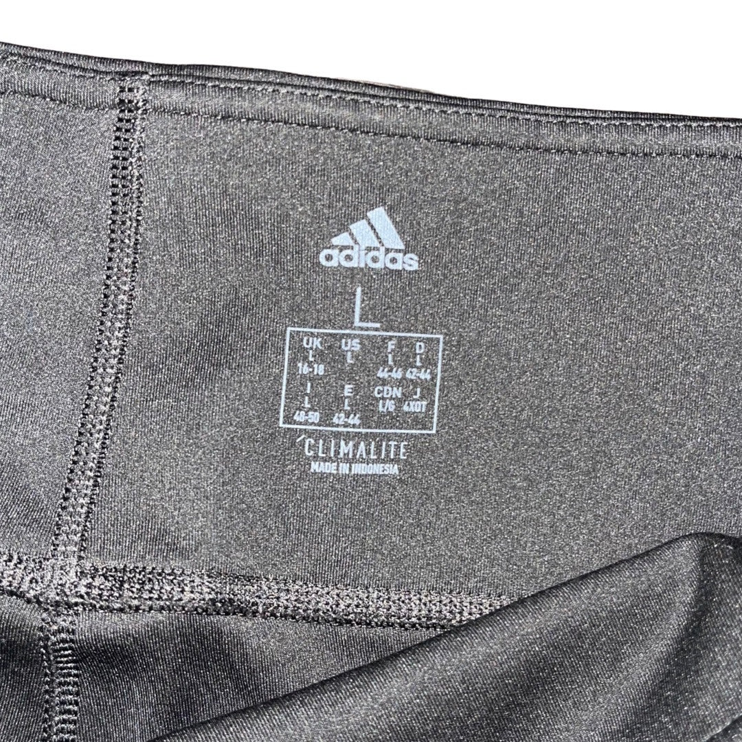 Adidas Women 3 stripe Leggings Running Yoga Athletic Pants Size Large Climalite