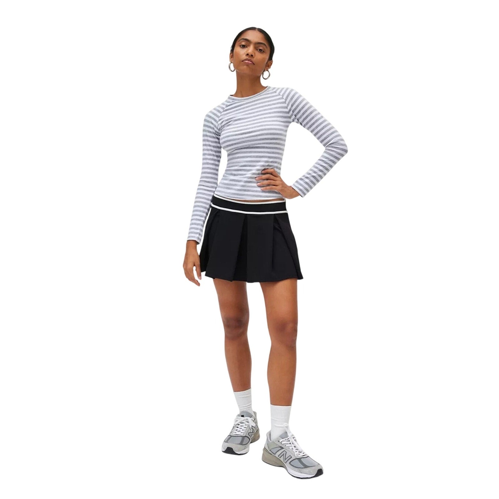 Urban Outfitters UO Athletic Pleated Mini Skirt Large Preppy Y2K Flirty Academia