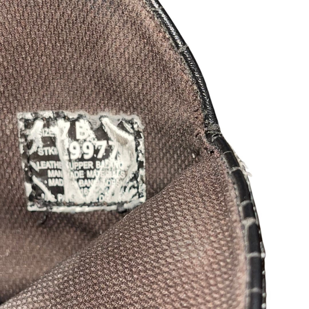 Justin Gypsy Western Cowgirl ANDRA 8" Cowgirl Black Leather Suede Boots Size 7