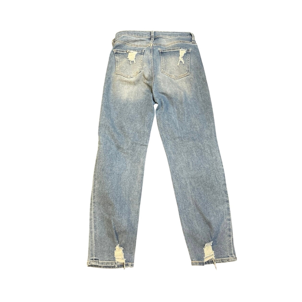 Celebrity Pink The Eleven Distressed Slim Straight Jeans SZ 11/30 80s inspired
