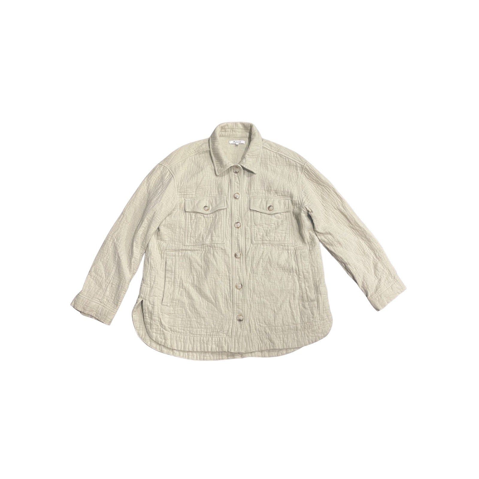 Madewell Waffleback Branner Shirt Jacket Textured Waffle Light Green Size Medium