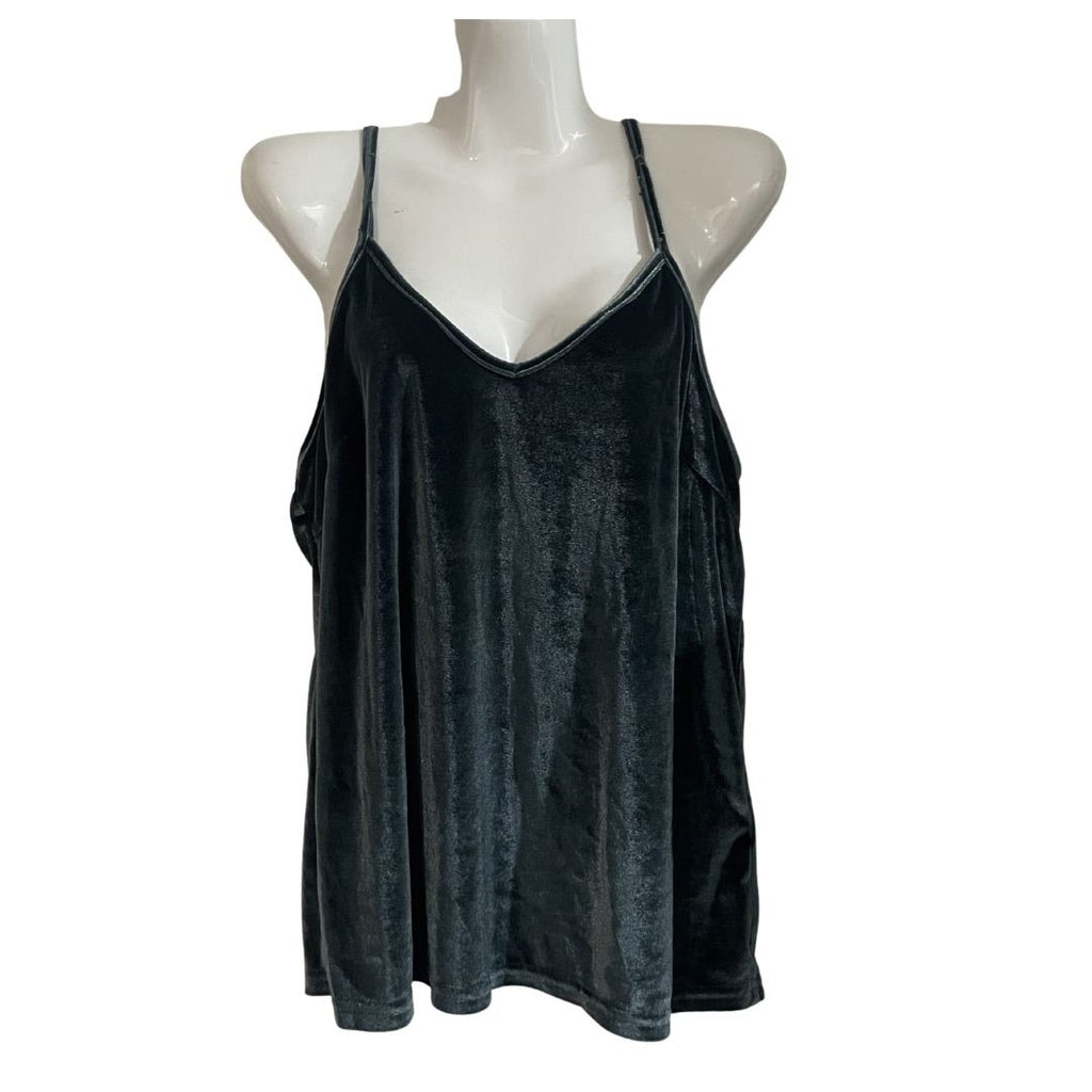 Velvet Velour Camisole Tank Babydoll Top Size XL Y2K Whimsygoth Fairy Chic