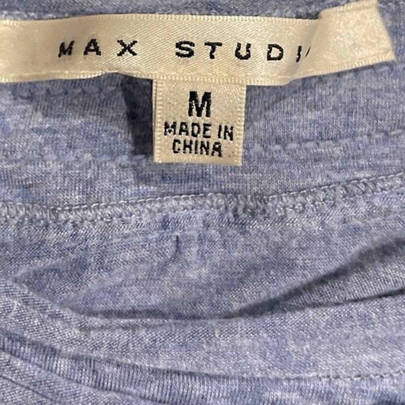 Max Studio Sleeveless Jersey Knit Top High Rounded Neckline Size Medium Tank Top