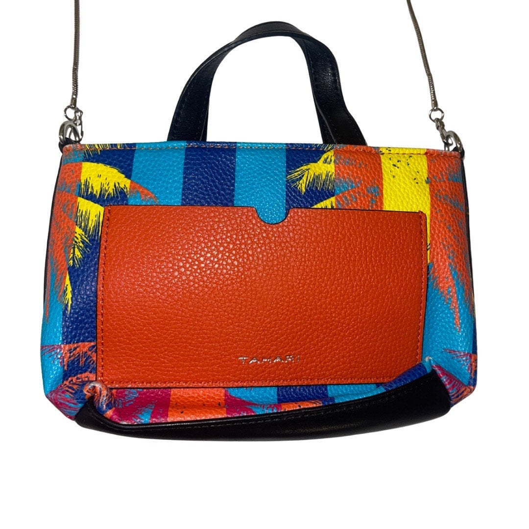 Tahari Small Crossbody Multi Palm Print purse Handbag