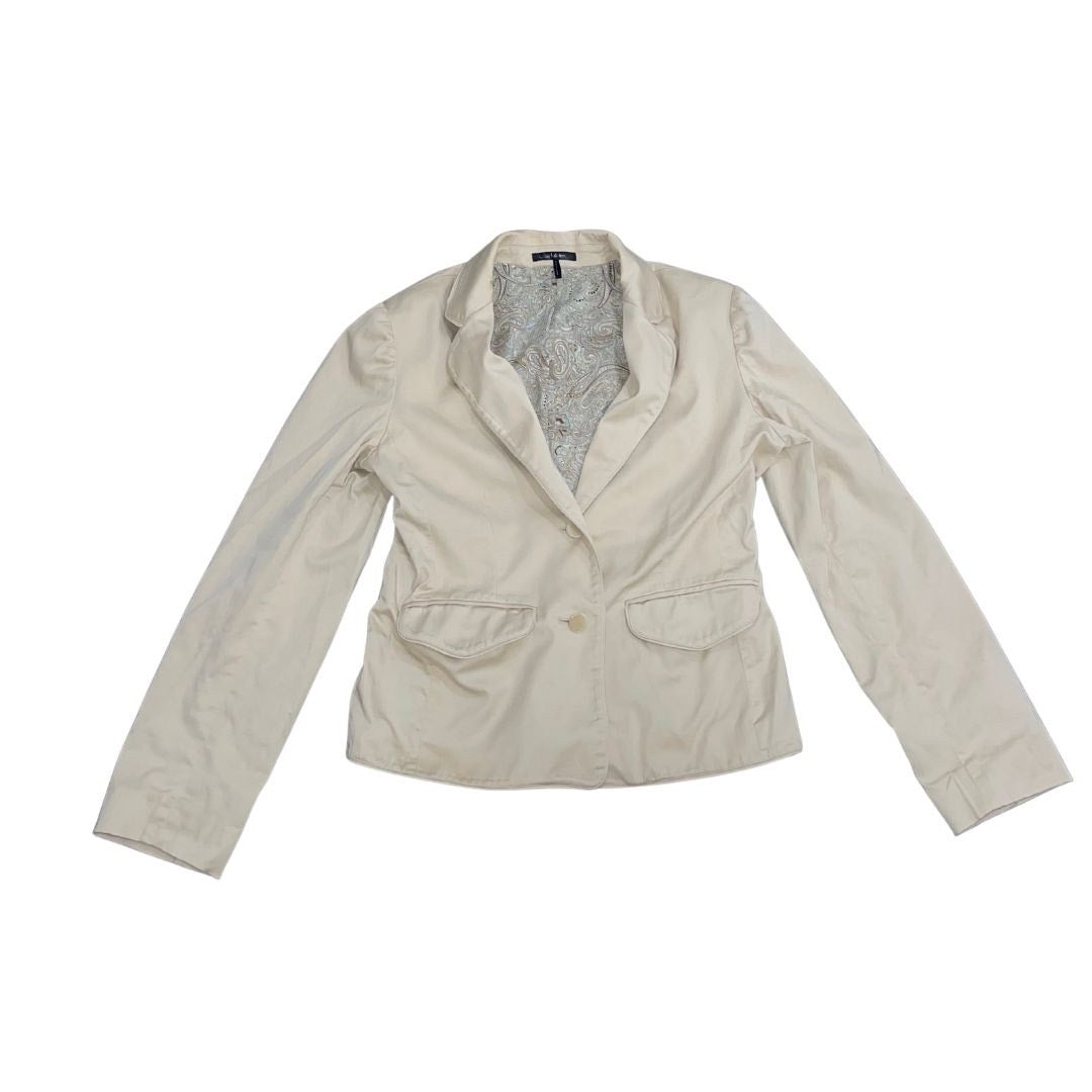 Daisy Fuentes Blazer Jacket Khaki 4 Cotton Blend Light Stretch Business Career