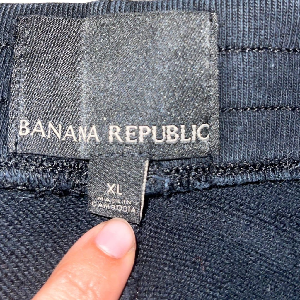 Banana Republic Black Mens Sweat Shorts Size XL Cotton Loungewear Athletic