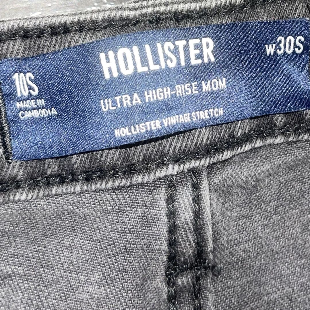 Hollister Ultra High Rise Mom Distress Jeans Size 30 Short NWT Vintage Stretch