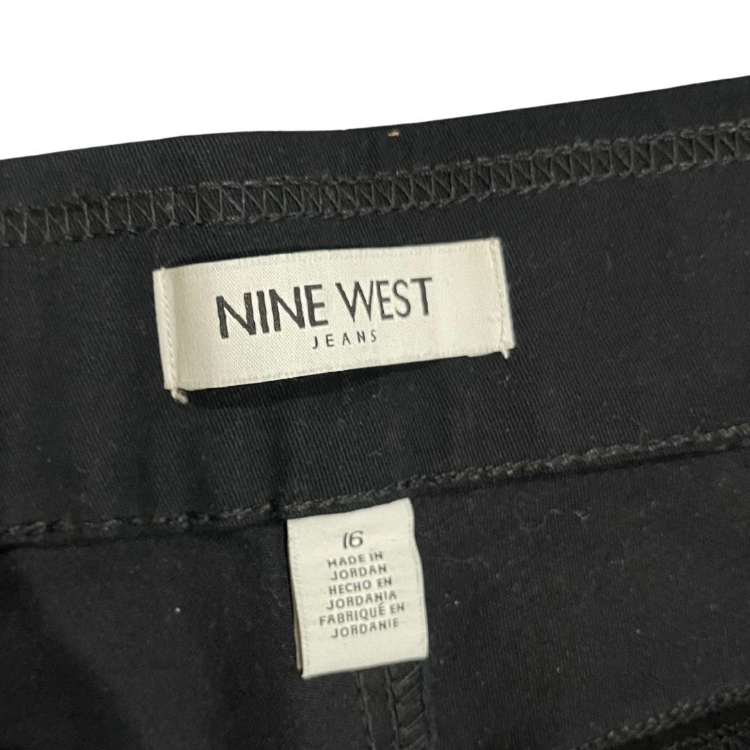 Nine West Stretch Elastic Waist Heidi Pull on Crop Pants Plus Size 16 Casual