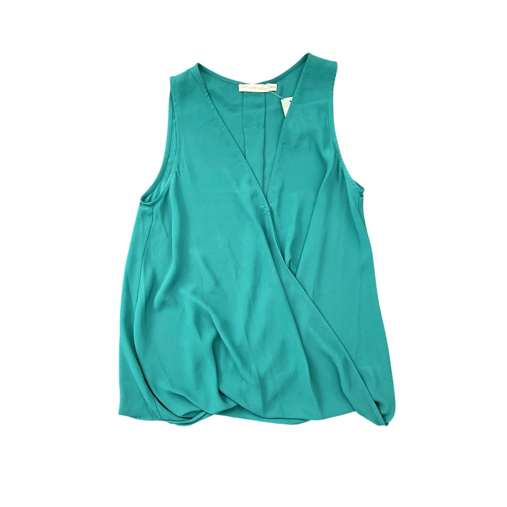 Lush Casady-Surplice Blouse envelope wrap style green size M