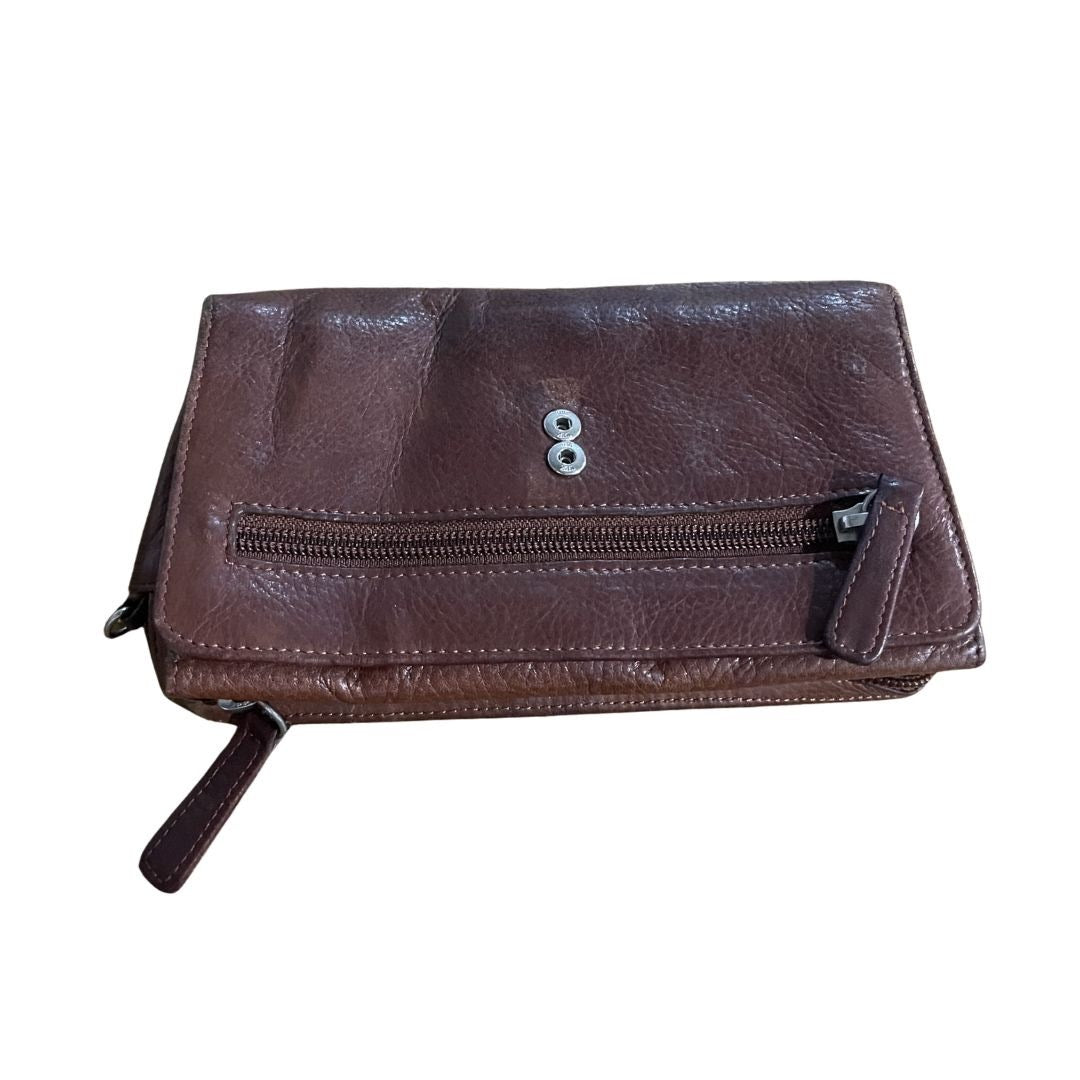 Osgoode Marley Leather Fold Over Wallet Patina Vintage Clutch Accessories