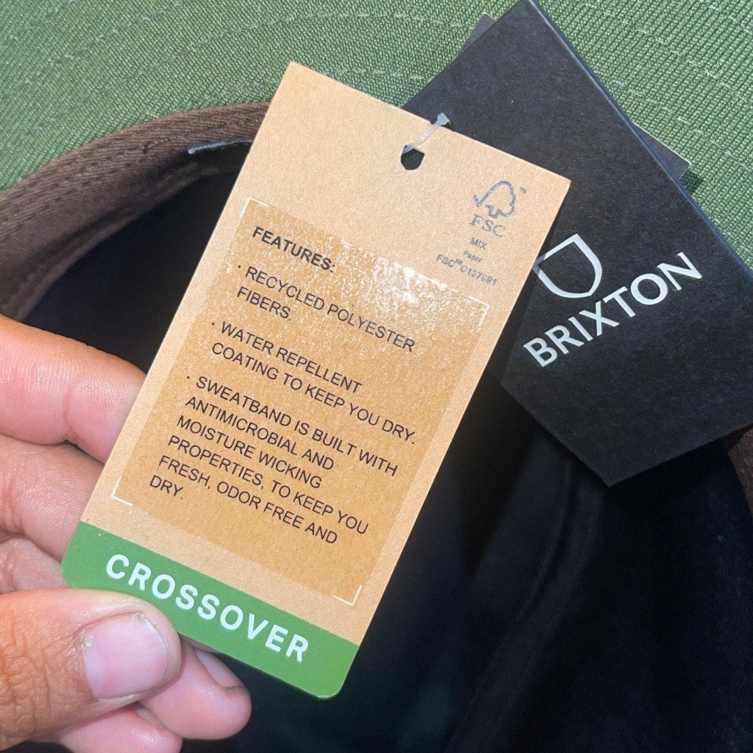 Brixton Green Field Utility Hat Adjustable Size Large NWT Twill Outdoors Hiking