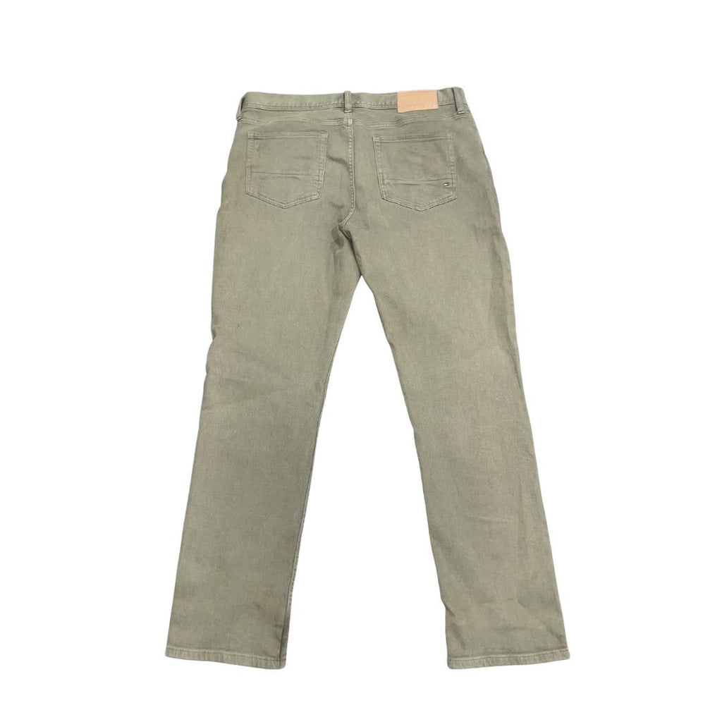 Tommy Hilfiger Stretch Green Denim Straight Leg Jeans SZ 36X32 Streetwear Casual