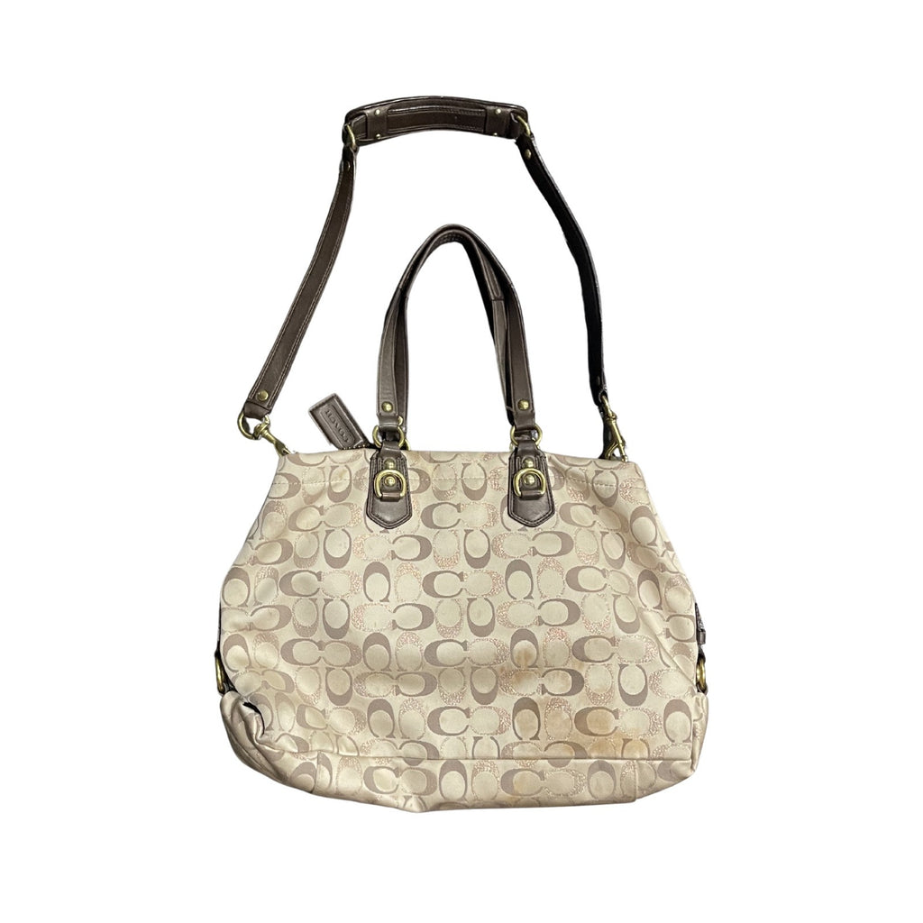 Coach Ashley Signature C Monogram Sateen Carryall Satchel Handbag Y2K F15510