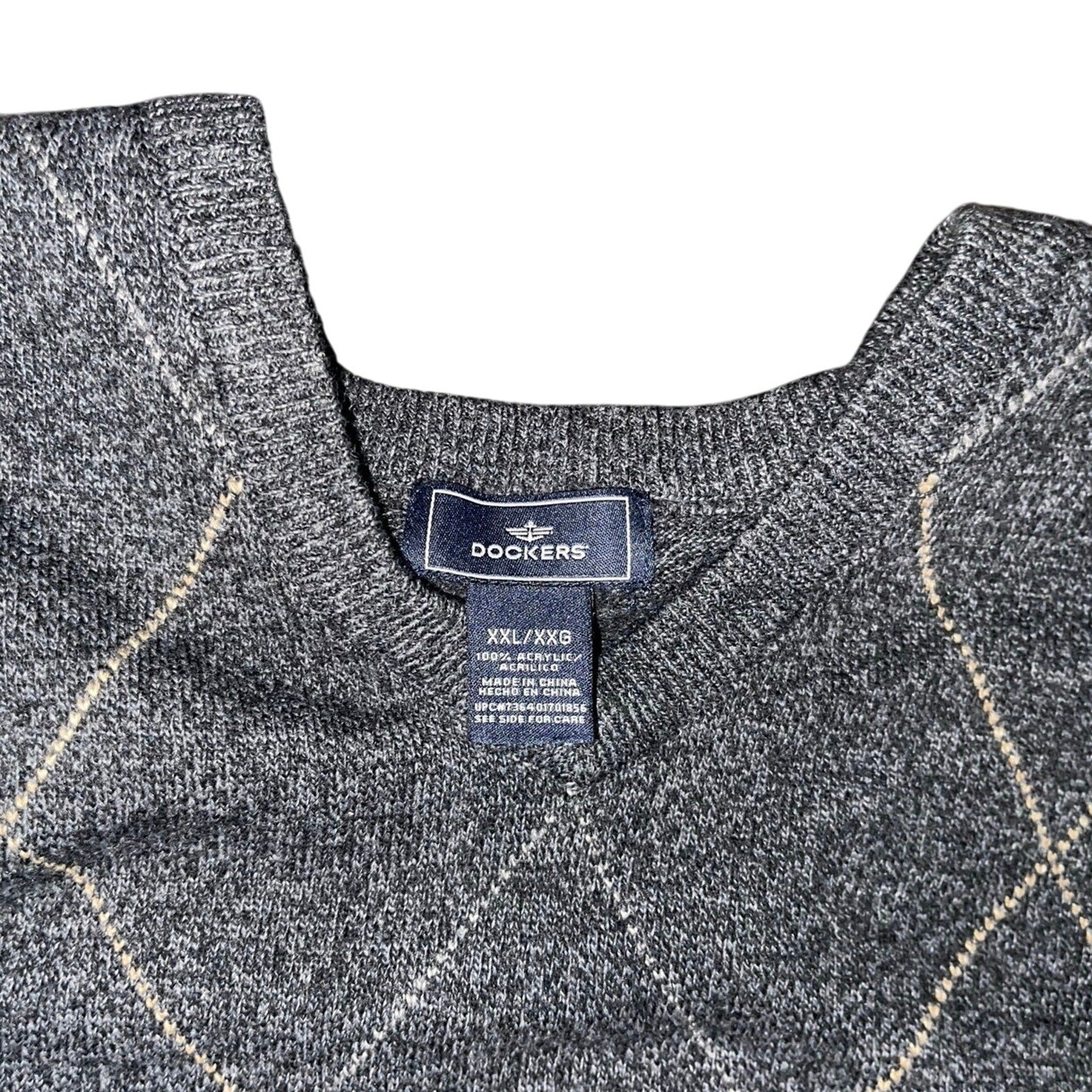 Docker Men's V-Neck Sweater Vest Size XXL