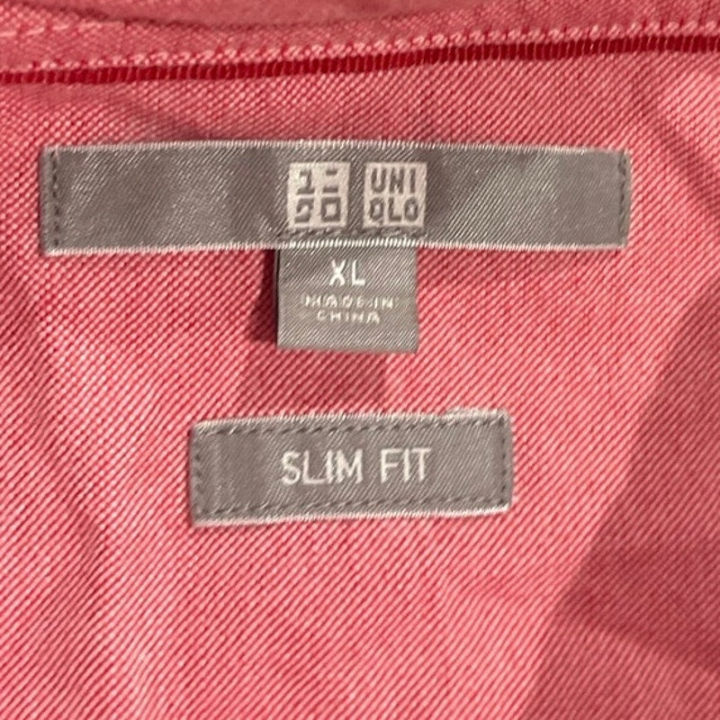 UNIQLO Slim Fit Long Sleeve Button Down Shirt SZ XL Business Casual Preppy
